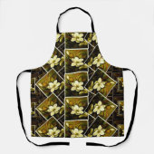 ヴィンテージマグノリアボタニカルフレーム絵画ズ エプロン (正面)