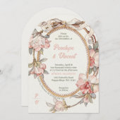 ヴィンテージマグノリア結婚式招待状 招待状 (正面/裏面)