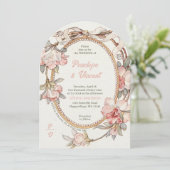 ヴィンテージマグノリア結婚式招待状 招待状 (スタンド正面)