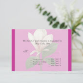 ヴィンテージマグノリア花春の結婚式RSVP 出欠カード (スタンド正面)