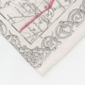 ヴィンテージマサチューセッツおよびロードの島の地図(1855年) フリースブランケット (角)