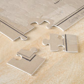 ヴィンテージマサチューセッツ州の地図(1891年) ジグソーパズル (側面)