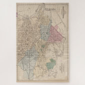 ヴィンテージマサチューセッツ州の地図(1891年) ジグソーパズル (縦)