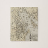 ヴィンテージマサチューセッツ州グロスターの地図(1873年) ジグソーパズル (縦)