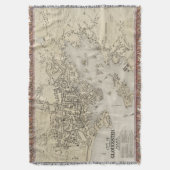 ヴィンテージマサチューセッツ州グロスターの地図（1873年） スローブランケット (正面縦)