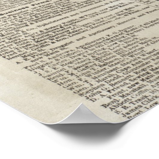 ヴィンテージマサチューセッツ州グロスターの地図（1873年） ポスター (角)