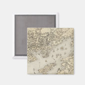 ヴィンテージマサチューセッツ州グロスターの地図(1873年) マグネット (正面/裏面)