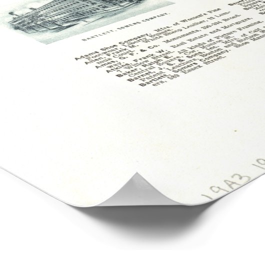 ヴィンテージマサチューセッツ州リンの絵図(1916年) ポスター (角)