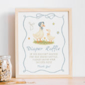 ヴィンテージマザーガチョウ赤ちゃんシャワーおむつラッフル ポスター