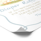 ヴィンテージマザーガチョウ赤ちゃんシャワーおむつラッフル ポスター (角)