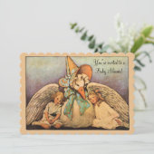 ヴィンテージマザーグースチルドレンズツインベビーシャワー 招待状 (スタンド正面)