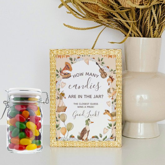 ヴィンテージマザーグースベイビーシャワーキャンディゲー ポスター