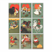 ヴィンテージマザーグース子供部屋ライムアートコラージュ シール (正面)