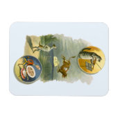 ヴィンテージマザーグース子供部屋ライムヘイディドル マグネット (横)