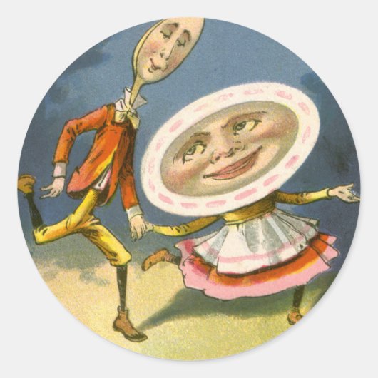 ヴィンテージマザーグース子供部屋ライムヘイディドル ラウンドシール (正面)