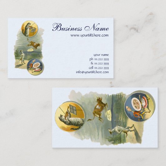 ヴィンテージマザーグース子供部屋ライムヘイディドル 名刺 (正面/裏面)