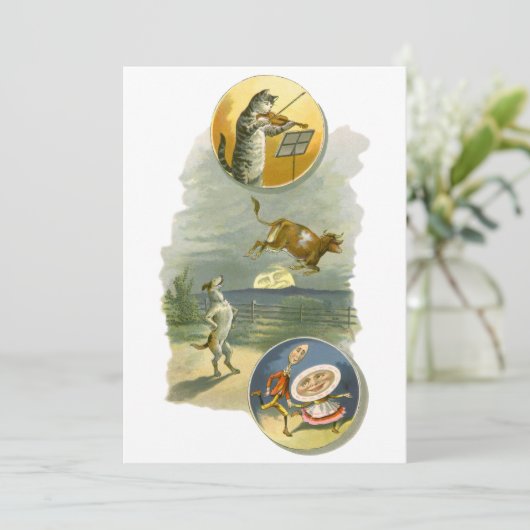 ヴィンテージマザーグース子供部屋ライムヘイディドル 招待状 (スタンド正面)