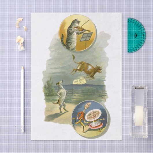 ヴィンテージマザーグース子供部屋ライムヘイディドル 薄葉紙 (クラフト)