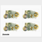 ヴィンテージマザーグース子供部屋ライムヘイディドル 長方形シール (シート)