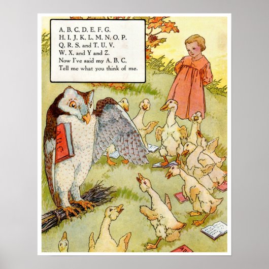 ヴィンテージマザーグース子供部屋ライムABCの子供部屋 ポスター (正面)