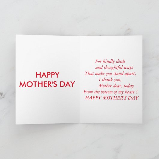 ヴィンテージマザーズデイカードと子猫&かわいいメッセージ カード (内部)