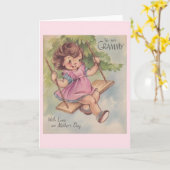 ヴィンテージマザーズデイカードforグラミー カード (黄色い花)