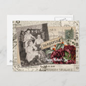 ヴィンテージマザーズデイコラージュ ポストカード (正面/裏面)