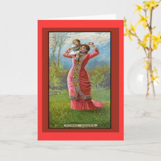 ヴィンテージマザーズデイサニーアワー カード (黄色い花)