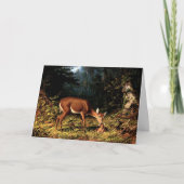 ヴィンテージマザーディアーアンドベビーマザーズデイホリデイ シーズンカード (正面)