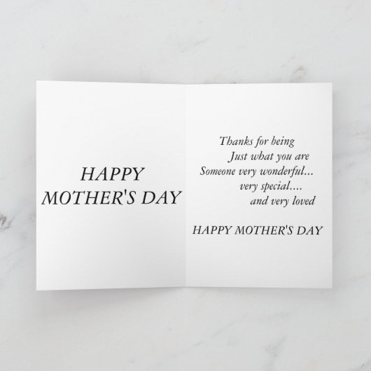 ヴィンテージマザーデイカードかわいいメッセージ カード (内部)