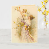 ヴィンテージマザーデイカード カード (黄色い花)