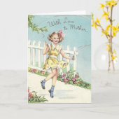 ヴィンテージマザーデイカード カード (黄色い花)