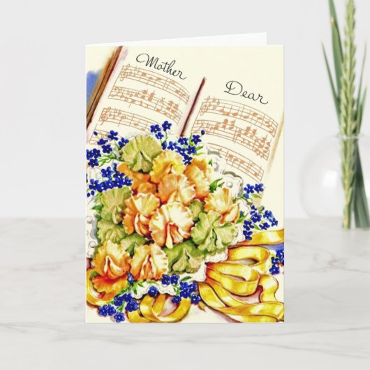 ヴィンテージマザー誕生日グリーティングカード カード (正面)