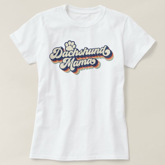 ヴィンテージマザー_sデイギフト愛犬家ダックスユンドMam Tシャツ (デザイン正面)