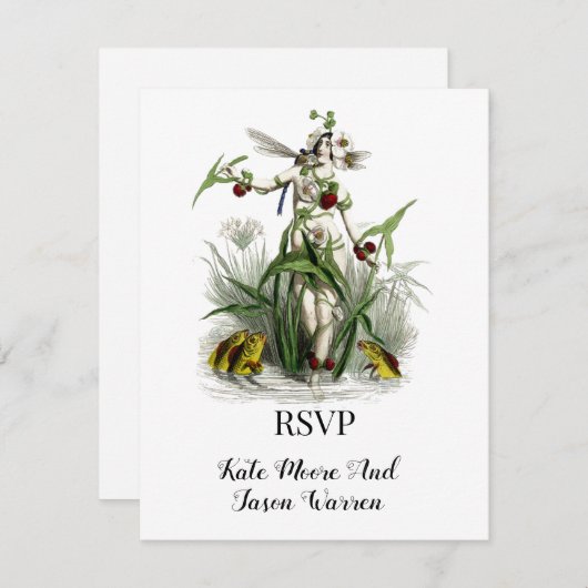 ヴィンテージマジカル庭園の結婚式 出欠カード (正面/裏面)