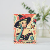 ヴィンテージマジシャンのピン留め ポストカード (スタンド正面)