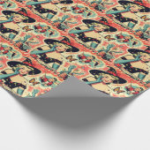 ヴィンテージマジシャンのピン留め ラッピングペーパー (角)