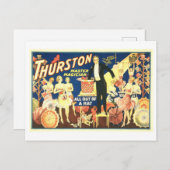 ヴィンテージマジシャンのポスター葉書 ポストカード (正面/裏面)