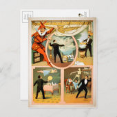 ヴィンテージマジシャンのポスター ポストカード (正面/裏面)