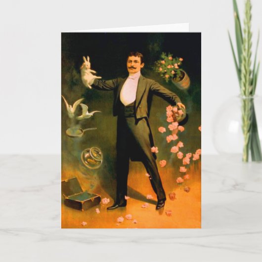 ヴィンテージマジシャンウサギバラドブズ魔法トリック カード (正面)