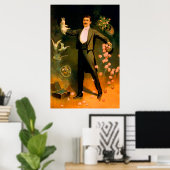 ヴィンテージマジシャンウサギバラドブズ魔法トリック ポスター (ホームオフィス)