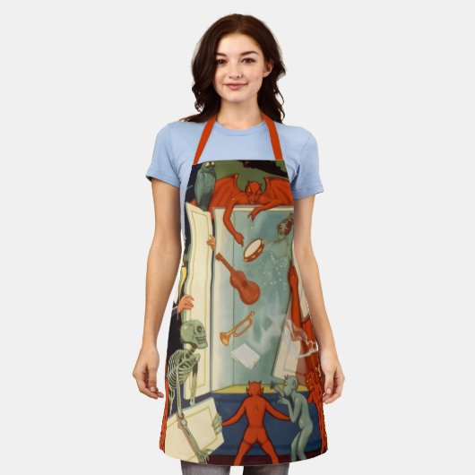 ヴィンテージマジシャン素晴らしカーター魔法法 エプロン (着用した状態)