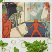 ヴィンテージマジシャン素晴らしカーター魔法法 キッチンタオル (折り畳み)