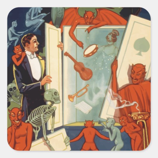 ヴィンテージマジシャン素晴らしカーター魔法法 スクエアシール (正面)