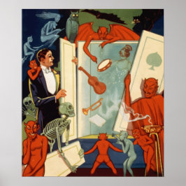 ヴィンテージマジシャン素晴らしカーター魔法法 ポスター