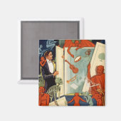 ヴィンテージマジシャン素晴らしカーター魔法法 マグネット (正面/裏面)