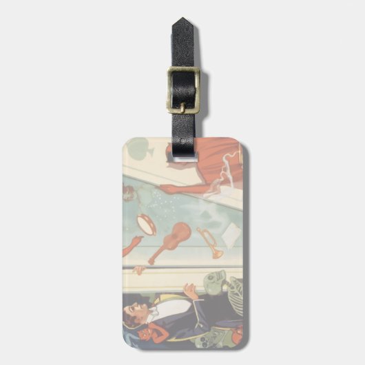 ヴィンテージマジシャン素晴らしカーター魔法法 ラゲッジタグ (正面縦)