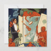 ヴィンテージマジシャン素晴らしカーター魔法法 招待状 (正面)