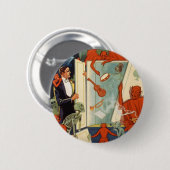 ヴィンテージマジシャン素晴らしカーター魔法法 缶バッジ (正面&裏面)