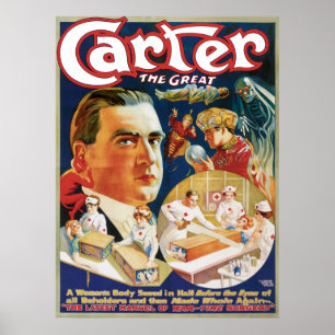 ヴィンテージマジシャン素晴らし広告をカーター ポスター